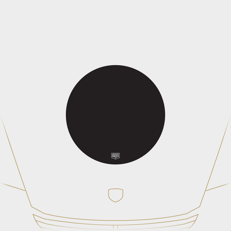 Druck Touring Meatball Number Plate in Black