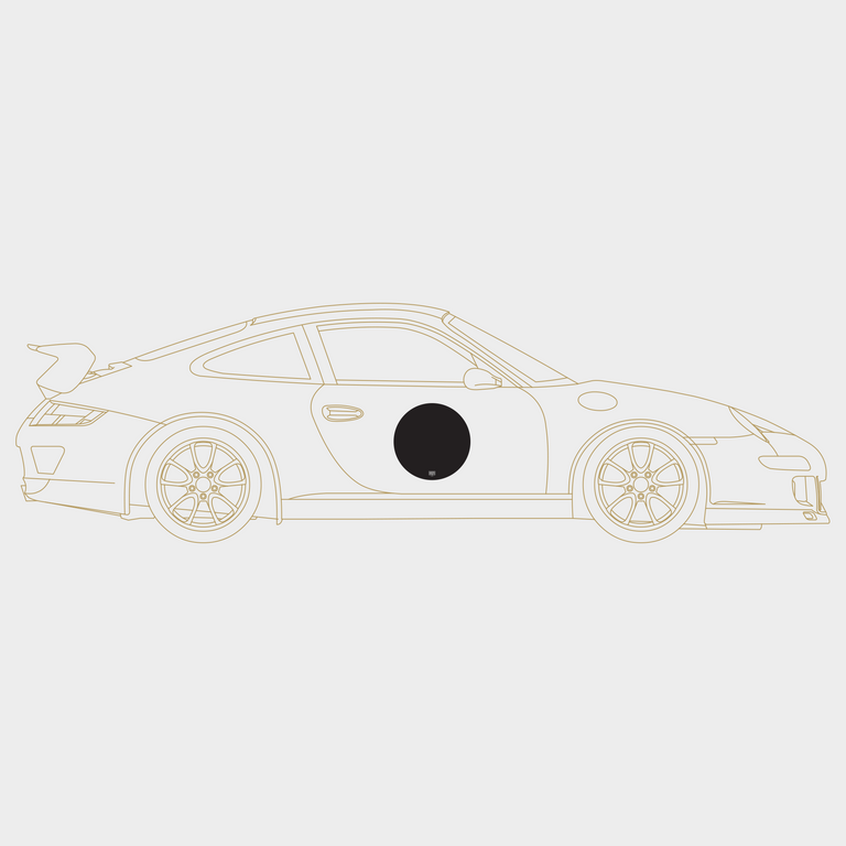 Druck Touring Meatball Number Plate in Black
