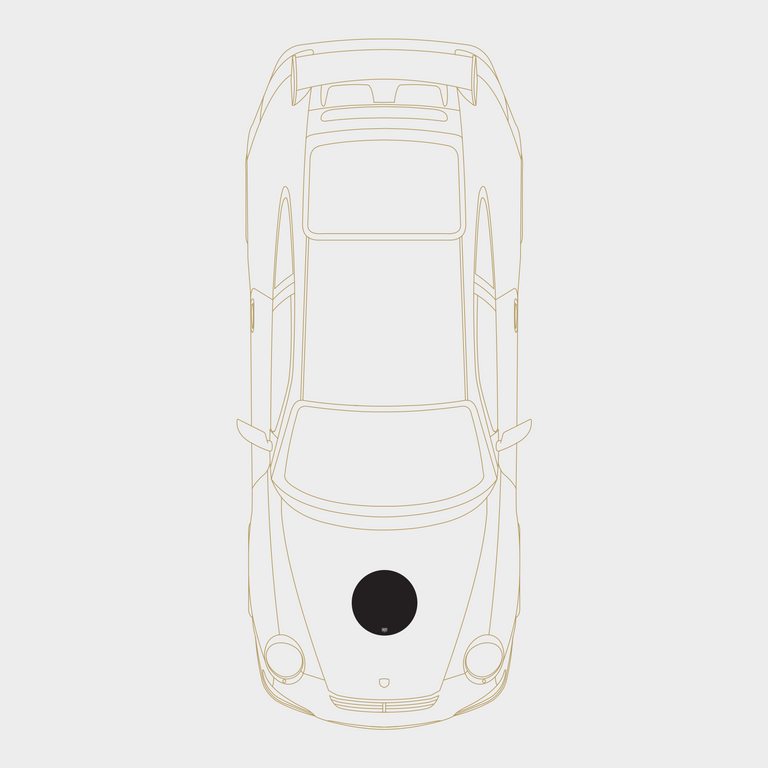 Druck Touring Meatball Number Plate in Black