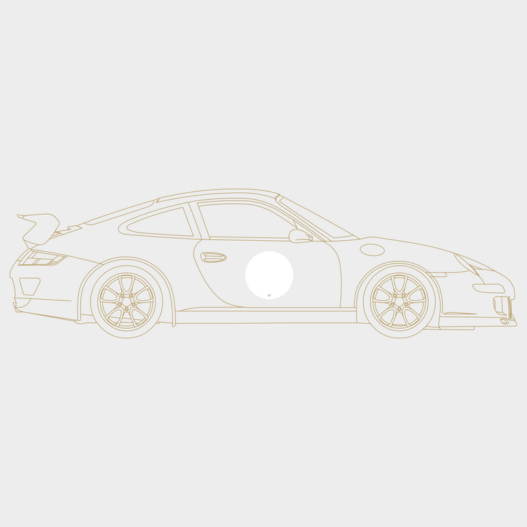 Druck Touring Meatball Number Plate in White