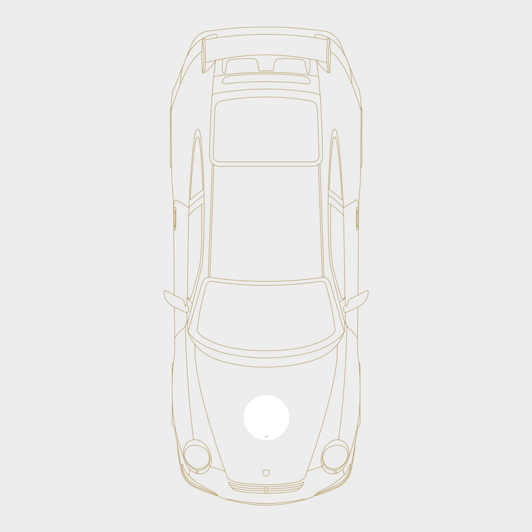 Druck Touring Meatball Number Plate in White