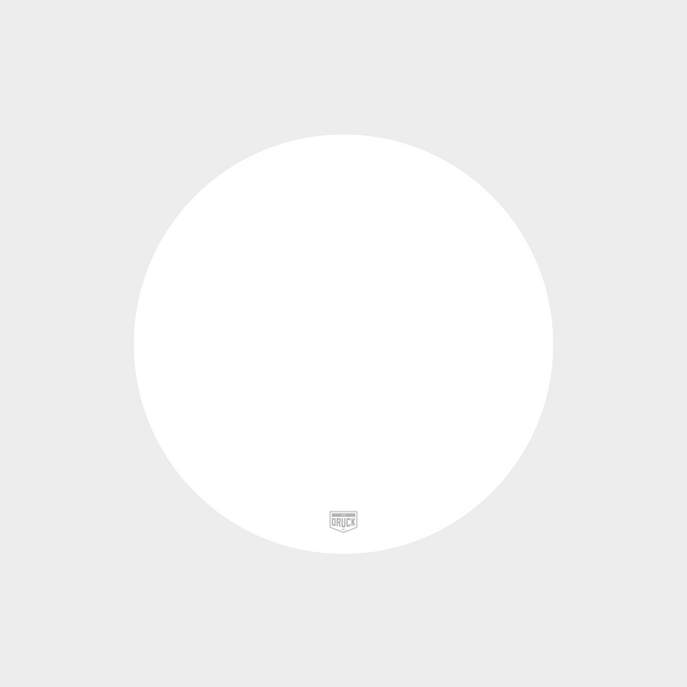 Druck Touring Meatball Number Plate in White