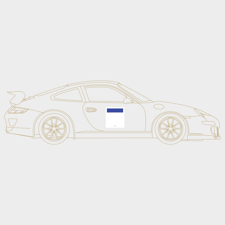Druck Group B Number Plate in White/Blue