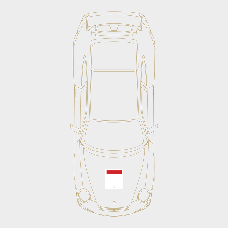 Druck Group B Number Plate in White/Red
