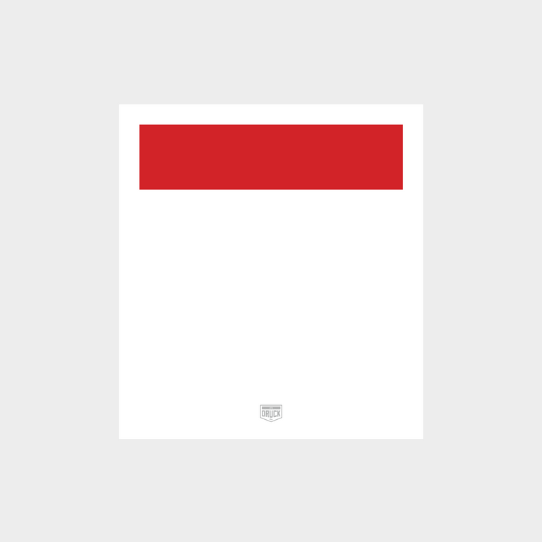 Druck Group B Number Plate in White/Red