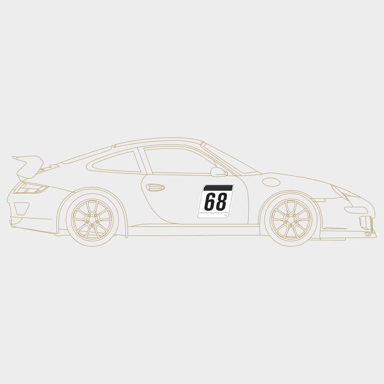 Druck GT1 Number Plate: 3-Pack Kit