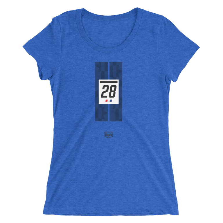 DRUCK CAM DAS #28 LIVERY STRIPE Women's T