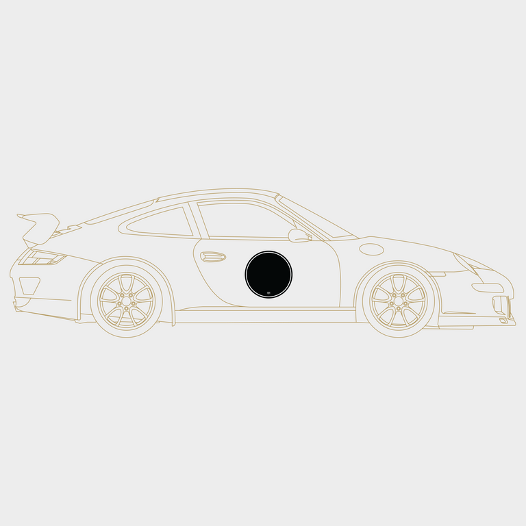 Druck Monaco Rally Meatball Number Plate in Black