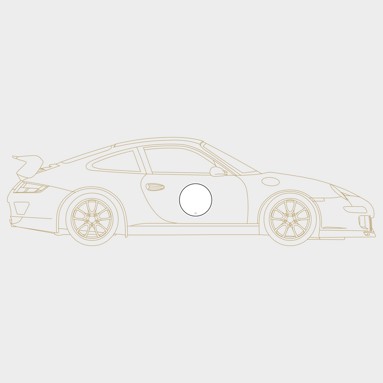 Druck Monaco Rally Meatball Number Plate in White