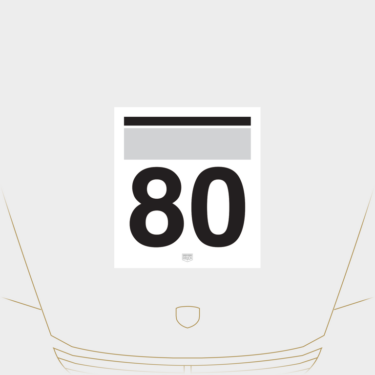Druck Sport Classic Number Plate: 3-Pack Kit