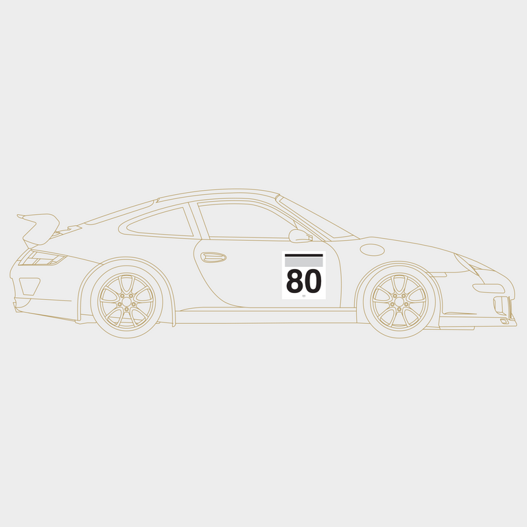 Druck Sport Classic Number Plate: 3-Pack Kit