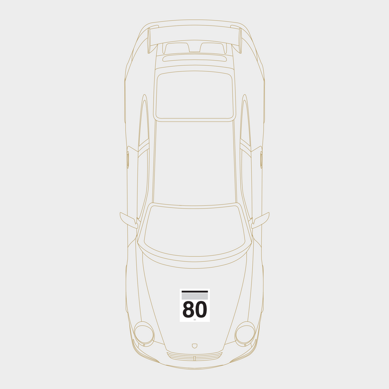 Druck Sport Classic Number Plate: 3-Pack Kit