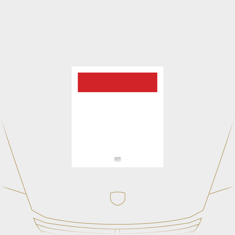 Druck Group B Number Plate in White/Red
