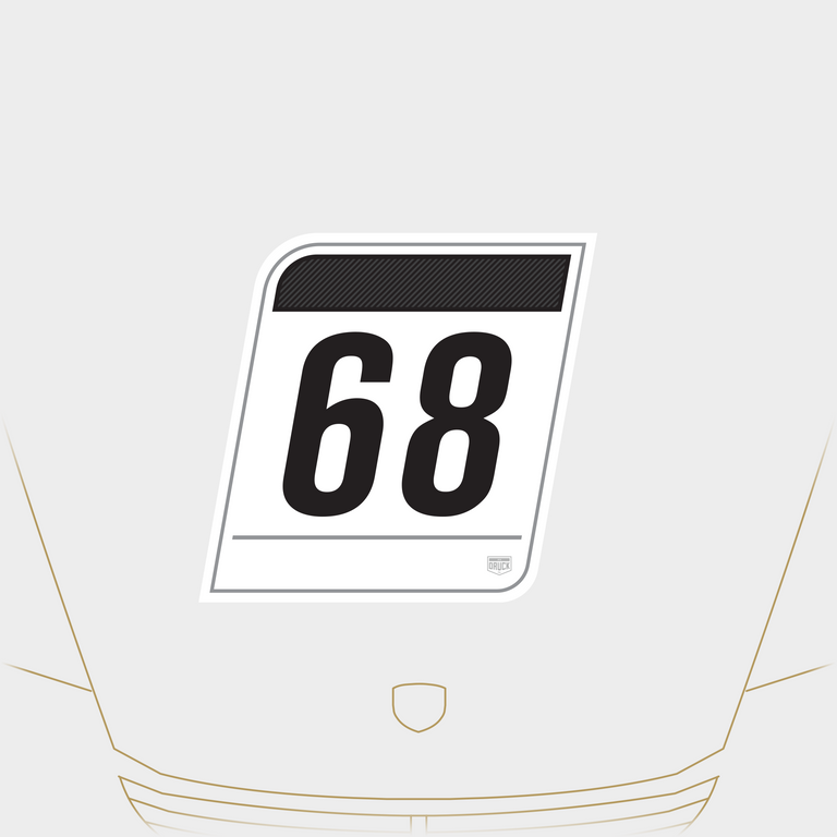 Druck GT1 Number Plate: 3-Pack Kit